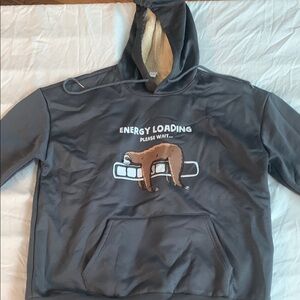 Gray Hoodie with Bear Graphic